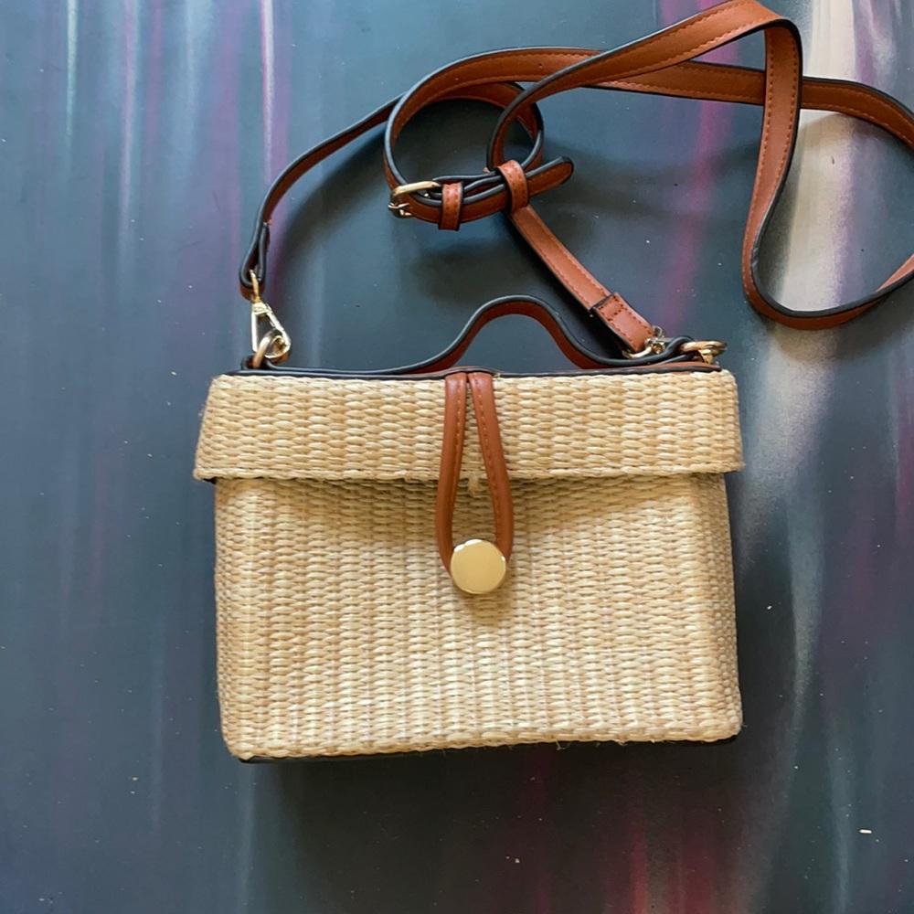 Raffia Box Bag